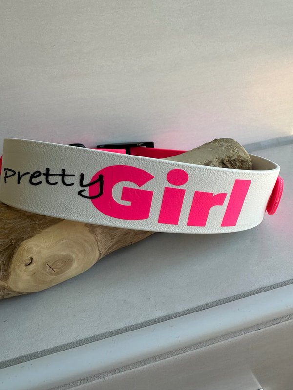 L "Pretty Girl" in Weiß und Pink